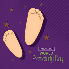 Vector illustration of a Background for World world Prematurity Day.