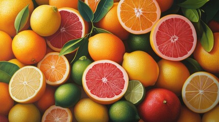 Vibrant citrus medley fresh market food photography natural light close-up healthy living and nutrition