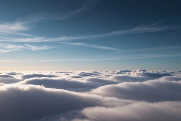 Obraz premium Calm Stratus Cloud Visuals Tranquil Atmosphere and 3D Render Effects