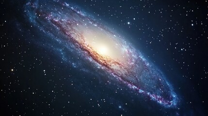 Majestic Spiral Galaxy in Deep Space