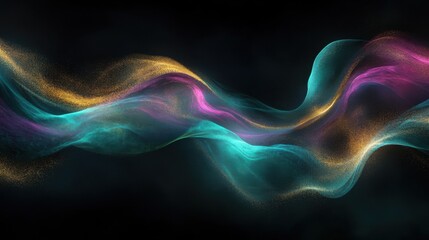 Fototapeta premium A dark, textured black backdrop with abstract, glowing picture