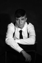 woman as men androgine female model