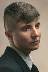 Obraz premium woman as men androgine female model