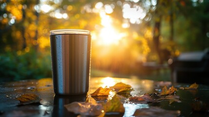 Naklejka premium Autumn Drink.