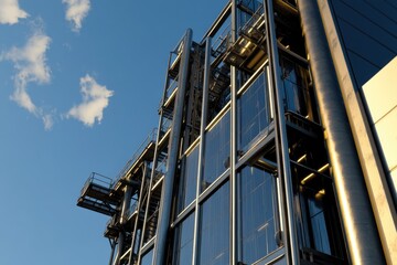 Futuristic Industrial Architecture with Minimalist Design