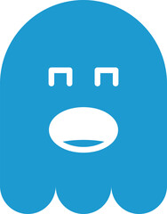 Ghost Emoticon Illustration
