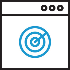 Web and Radar Line Icon
