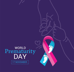 Vector illustration of a Background for World world Prematurity Day.