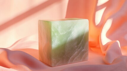 Green Marble Cube.