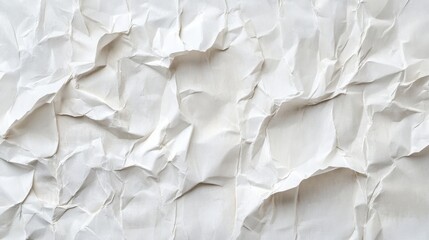 Obraz premium white crumpled and creased glued wrinkled paper poster picture