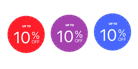 Sales badges vectors icon set