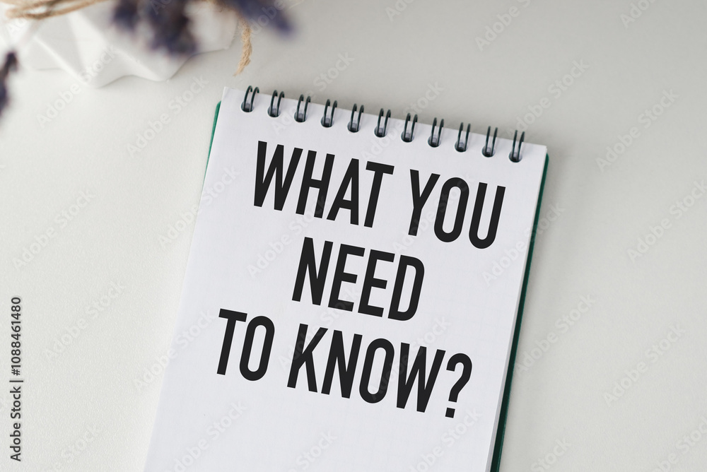 Poster the words what you need to know on an index card pinned to a cork notice board as a reminder of reso