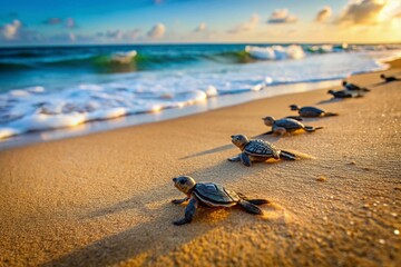 Baby Leatherback Turtles Haina Beach Dominican Republic