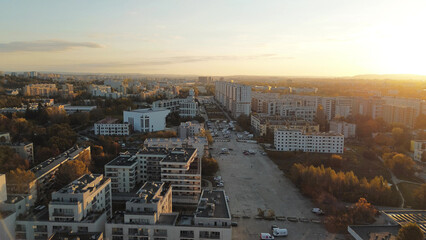 Fototapeta premium New residential buildings in a modern city neighborhood