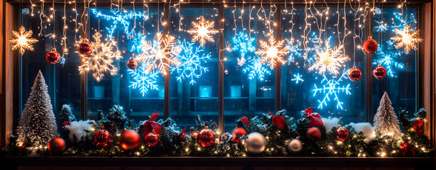 The joyous holiday crowd dances beneath the glittering city lights at the Christmas Eve concert
