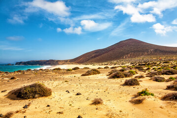 Playa las Conchas, Island La Graciosa, Lanzarote, Canary Islands, Spain, Europe.