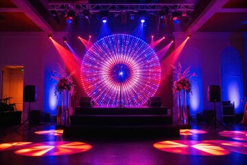 Vibrant Colorful Aura with Shimmering Lights for Events and Performances