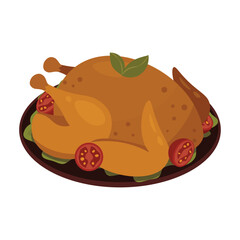Chicken Turkey Food Vector Illustration - 02