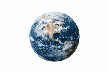 Obraz premium Earth with clouds and landmasses.