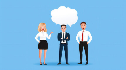 Obraz premium Motivated group of business professionals discussing ideas together