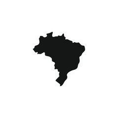 Brazil map vector template illustration