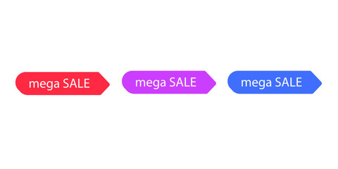 Sales badges vectors icon set