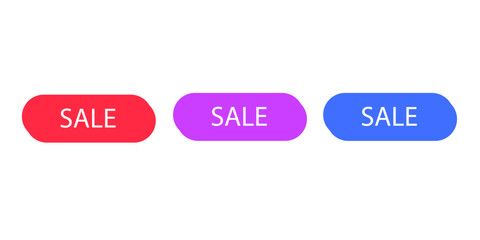 Sales badges vectors icon set