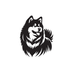 Akita Silhouette - Minimalist Dog Vector - Akita Illustration.