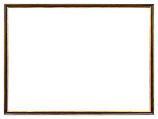 Narrow antique picture frame on a transparent background, in PNG format.
