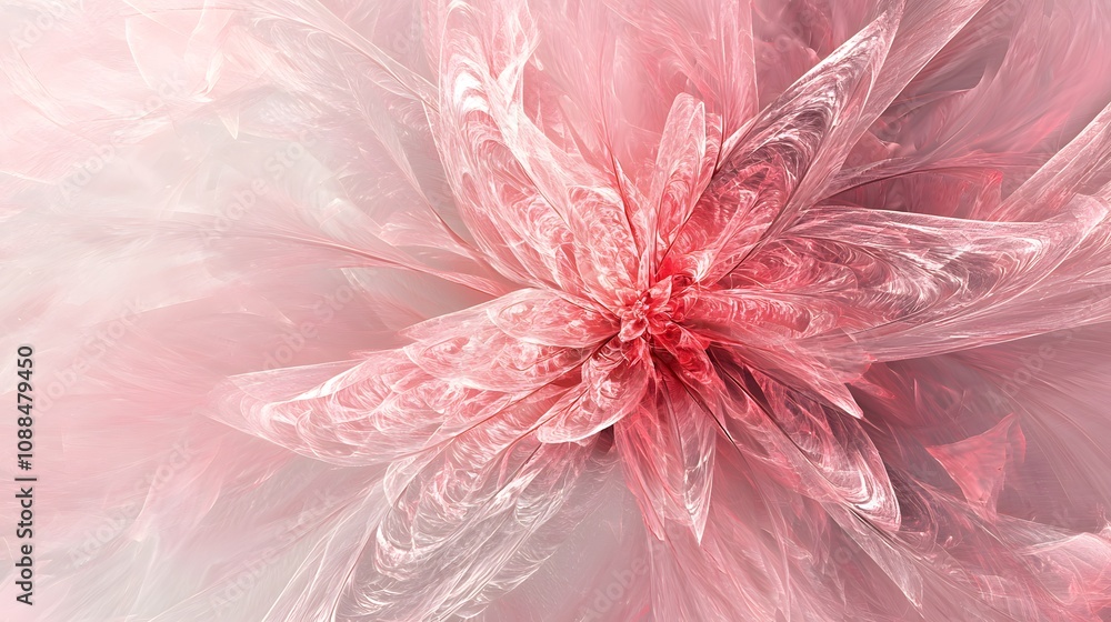 Poster dynamic abstract art digital space fractal design vibrant colors close-up view artistic expression