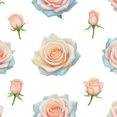 seamless pattern of roses