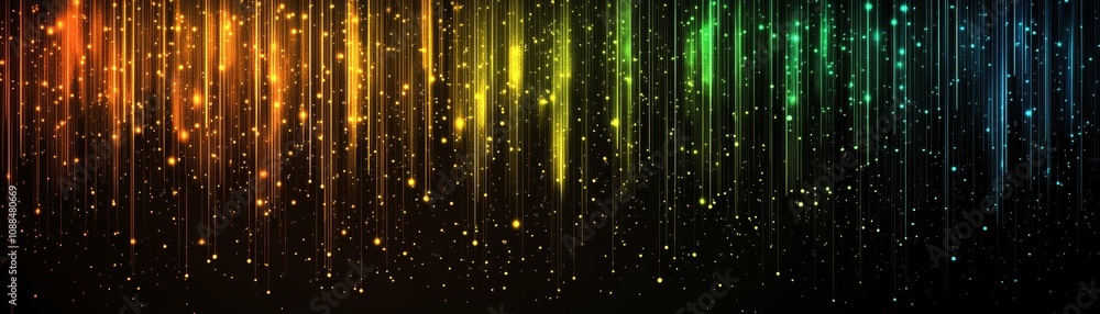 Poster abstract background with vibrant lights creating a dynamic and colorful spectacle, perfect for festi