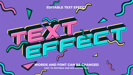 Purple and Blue Text Effect Editable Text effect