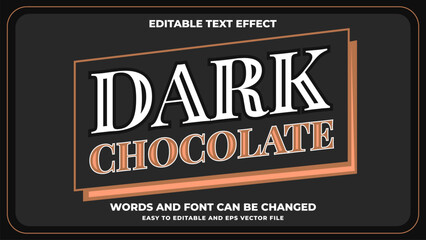Dark Chocolate Editable Text effect