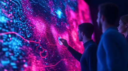 Fototapeta premium Interactive Data Visualization Screen