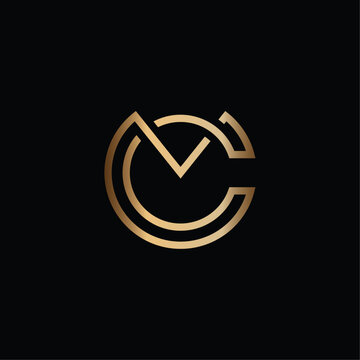 Minimalist Luxury Initials CM Logo Vector