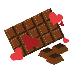 Valentine's Day chocolate illustration