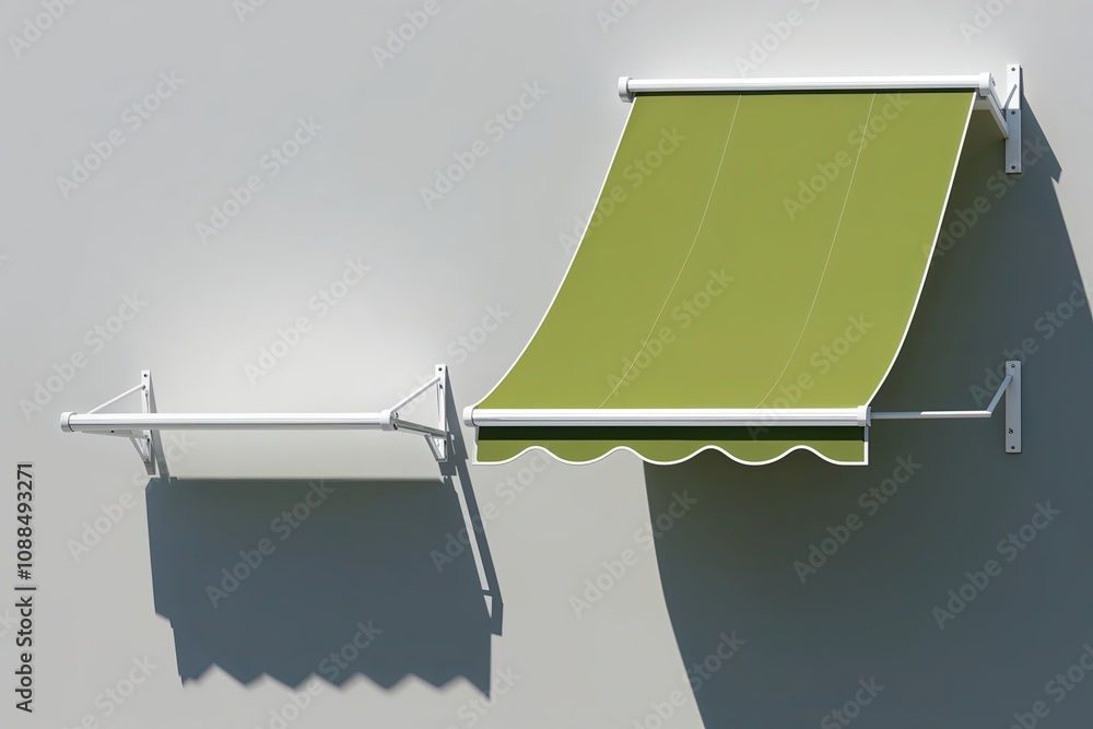 Poster dynamic organic shadow awning design elements in 3d on clear backgrounds