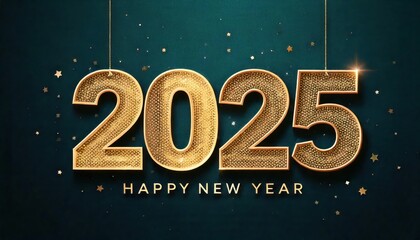 Trendy 2025 Happy New Year Vector Design for Festive and Creative Celebrations