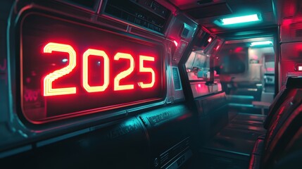 Obraz premium 2025 Neon Sign.