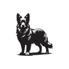 Australian Cattle Dog Vector - Silhouette Of Australian Cattle Dog - Dog Illustration.