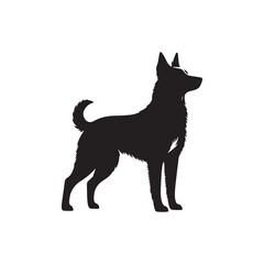 Australian Cattle Dog Vector - Silhouette Of Australian Cattle Dog - Dog Illustration.