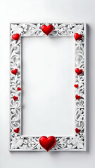 Love border frame, valentines frame copy space area