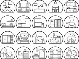 Interior Monoline Icon