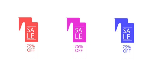 Sales badges vectors icon set