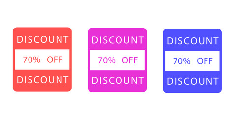 Sales badges vectors icon set