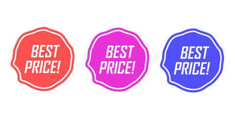 Sales badges vectors icon set