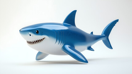 Fototapeta premium shark cartoon isolated on white
