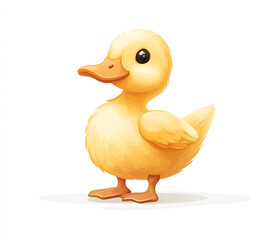 Duck, a simple flat illustration with a white background 