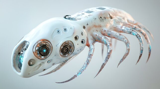 Biomechanical Arachnid: A Futuristic Cyborg Creature Design